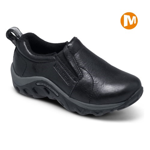 Merrell Jungle Moc Leather Sneaker Kinder Schwarz [DE-FQVZC]